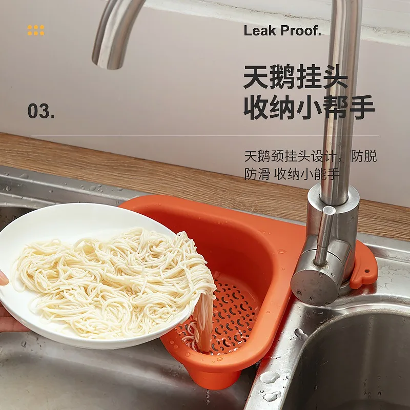 Kitchen-Leftover-Sink-Strainer-Sink-Swan-Drain-Basket-General-Fruit-and-Vegetable-Drain-Basket-Multifunctional-Drain